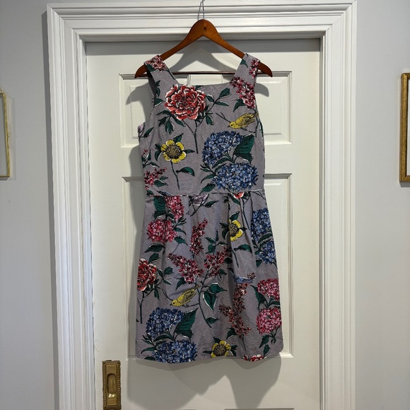 Boden Size 8 Spring Floral Bird Dress - Picture 1 of 4